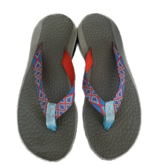 Chaco Women's Sandals - Red, Blue, Gray - Picture 2 of 10